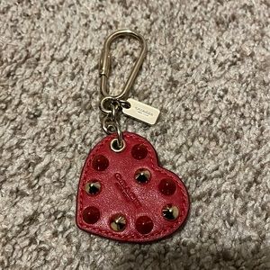 Coach Heart Keychain